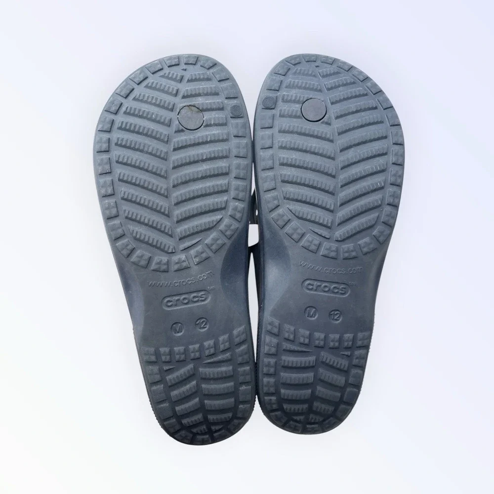 Crocs Baya II Comfort Flip Flop Sandals Navy Blue Men's Size 12